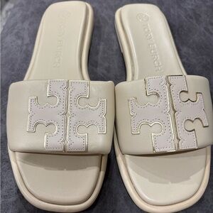 Tory Burch Beige Slide Sandals 9